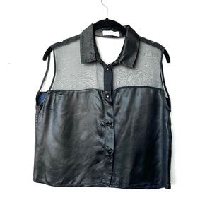 Sandro Silk Crop Top